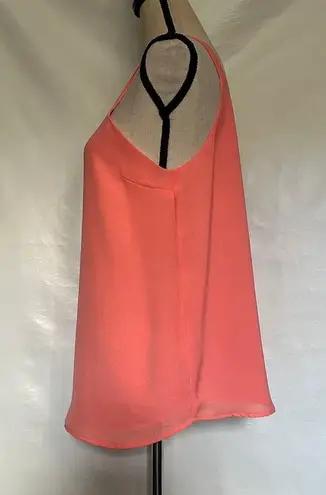 Naked Zebra  Strappy Tank Womens Top Medium Peach Pink Lined New DT106618 Coral