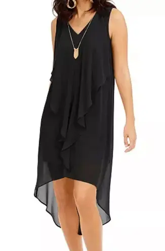 Thalia Sodi Ruffled High-Low Black Dress, Created for Macy's