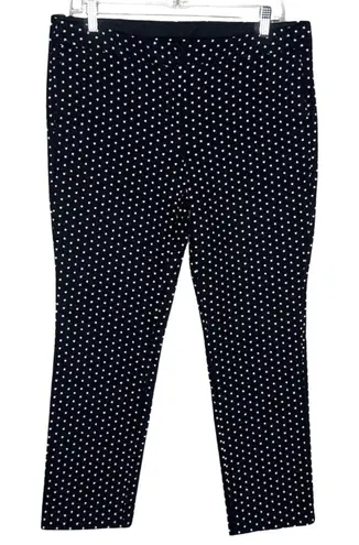 1901 Pants Women 4 Black White Polka Dot Crop Trouser Business Office Feminine