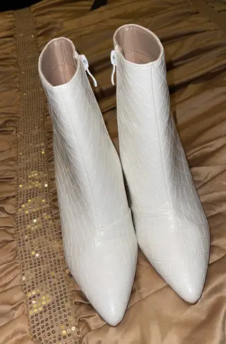 Nasty Gal white ankle boots