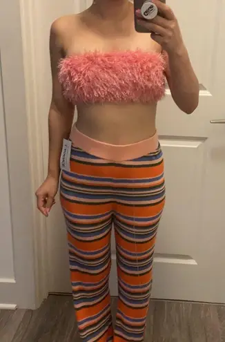 L'Agence Wide Leg Colorblock Wide Leg Pants Knit