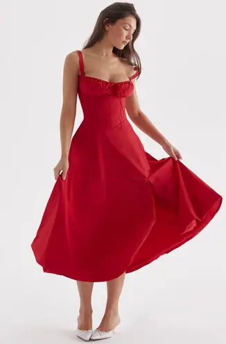 House Of CB Carmen Red Dress S