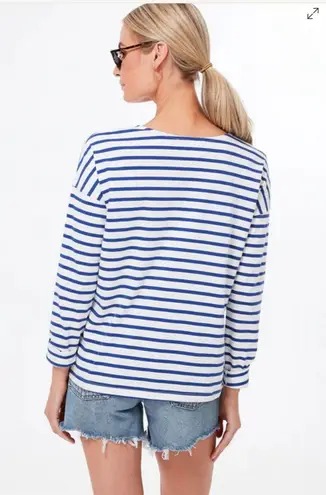 Tuckernuck Pomander place Striped Blue and White Women's Top S
