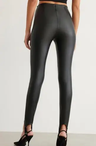 Dynamite stirrup faux leather leggings