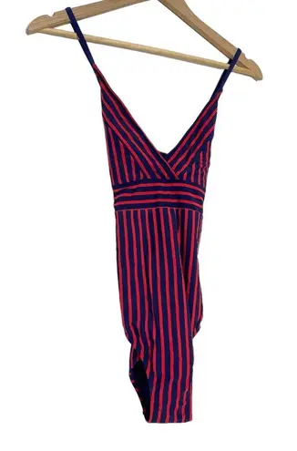 Vineyard Vines  NWOT Red Navy Striped One Piece Swimsuit