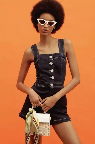 Anthropologie NWT  Complete The LookThe Portside Button-Front Romper by Maeve 8