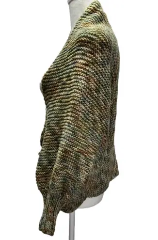Hand Knit Homemade Multicolored Jewel Tone Sweater Shrug One Size Size M