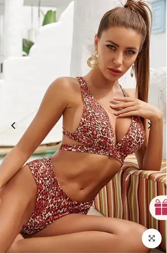 Shekini Crisscross Push-up Bandage Wrap Bikini Set