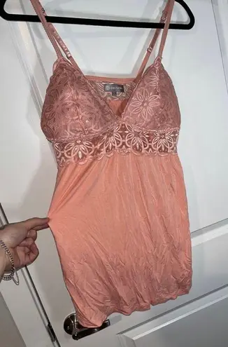 Daisy Fuentes Lacy Intimate Tanktop w/ Lace Cut Outs & Padded Built In Bra 2XL