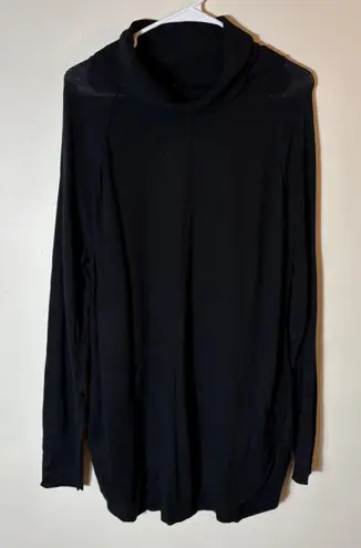 Caslon Black Cowl Neck Long Sleeve Sweater Tunic Size Large