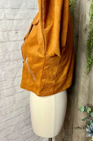 NEW Camel Suede Moto Jacket Tan