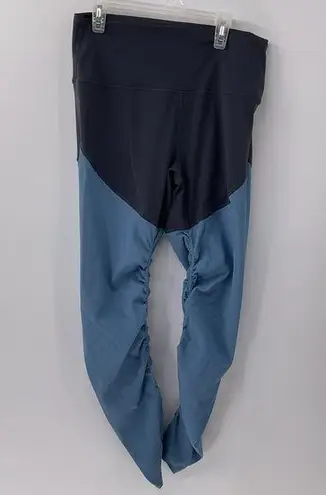 Zyia Active Storm Parallel Luxe Leggings Ruched Two Tone Pull On Yoga Si…