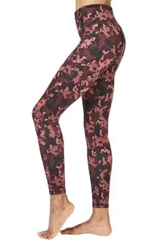 Sweaty Betty Super Sculpt Camo Red Pink Black 7/8 Leggings - Size XS