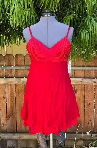 Kay Unger  Petite Red Silk Dress size 8