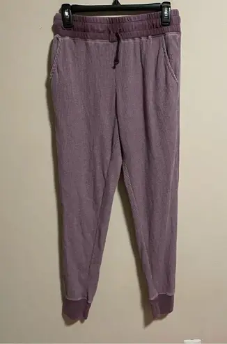 Zyia Active Don’t Wake Me Thermal Waffle Knit Loungewea Joggers- Size Large