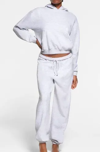 SKIMS NTW COTTON FLEECE JOGGER - LIGHT HEATHER GREY