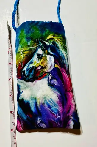 Designer hand painted silk crossbody phone glasses pouch bag crossbody New Multiple