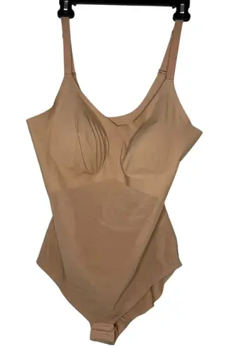 Honeylove Shaping Cami Bodysuit Womens 1X Tan One Piece Slimming Smoothing