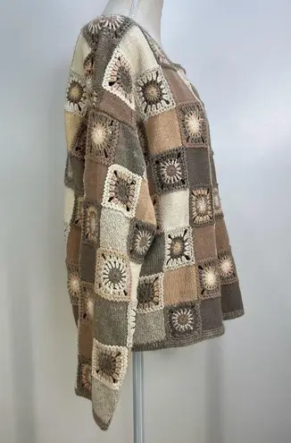 Vintage Granny Square Cardigan Design Options by Philip and Jane Gordon Boho Size XL