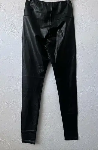 Wilfred Aritzia  Rebelle  Faux Leather Pants High Rise Black Leggings M