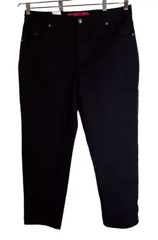 Gloria Vanderbilt NWT Black Classic Fit Tapered Leg Stretch Jean Size 18 Short