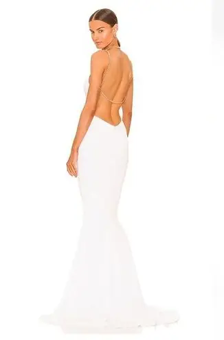 Retrofête Retrofete Valentina Dress in White Sleeveless Small NWT Chain Straps Open Back