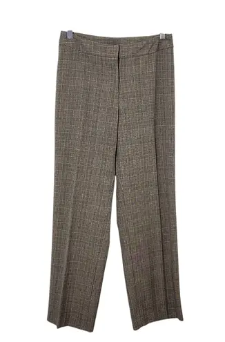 Rafaella Brown Plaid Dress Pants Size 6 Petite Brown and Green Plaid Trousers
