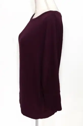 cupio Dark Purple Long Sleeved Loose Soft Sweater Top