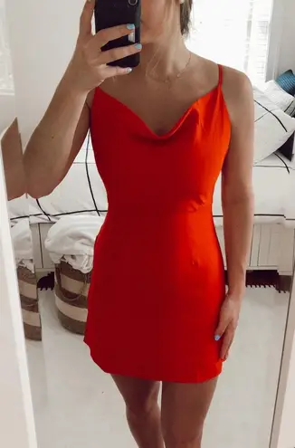 Showpo Red Cowl Neck Dress $39 New With Tags From Julie