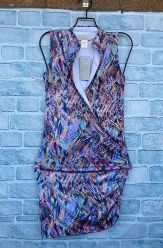 Savee Couture Laguna Beach watercolor dress size XS NWT Blue