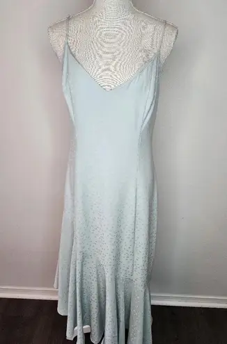 WAYF Clayton Asymmetrical Slip Dress Light Blue size M NWT