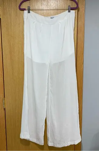 Princess Polly  White Flowy Pants - Size 12 - Image 1