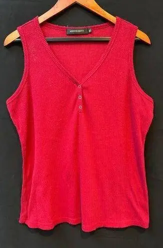 Merokeety Women’s V Neck Crimson Tank Top XL