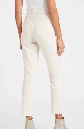 Banana Republic High-Rise Straight Rigid Ankle Jean White