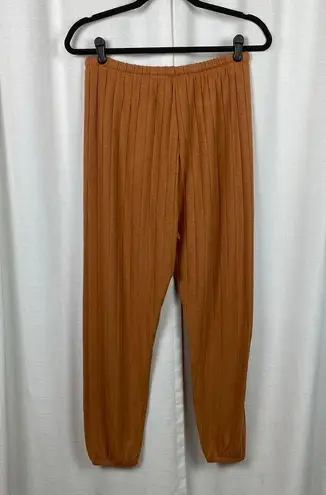 Aerie  Offline Orange Brown Cozy Class Fold Over Jogger Sz.M NWT