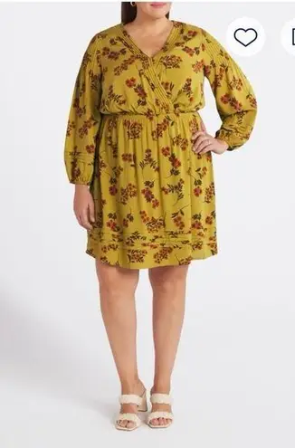 Daniel Rainn Women's Midi Floral Long Sleeve Dress Size 1X