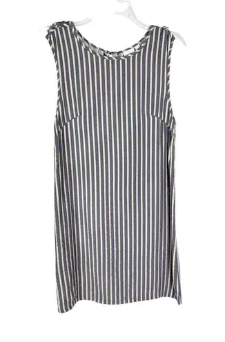 ONIA Marina Swim Cover Up Mini Dress Sleeveless Denim Stripe Size S