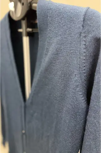 Brunella Gori 100% Merino Wool Cardigan – Made in Italy (Size M) Blue Size M