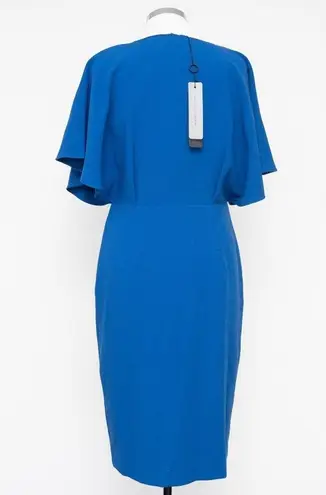 Black Halo . Holland Flutter-sleeve Button-down Midi Dress.