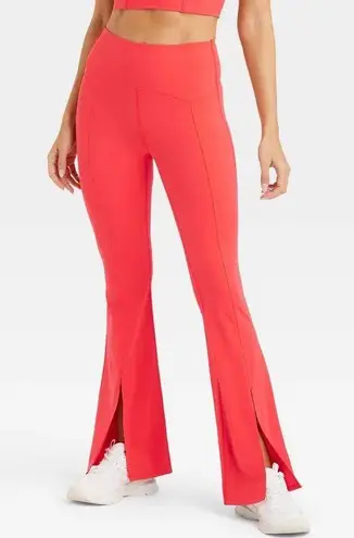 Joy Lab Cherry Red Split Flare Leggings - Image 1