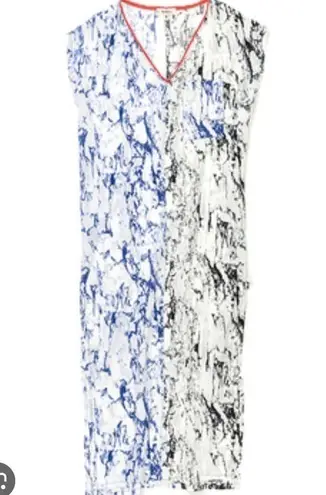 Lemlem Black And White Hana Caftan Silk Maxi Dress Size S,M