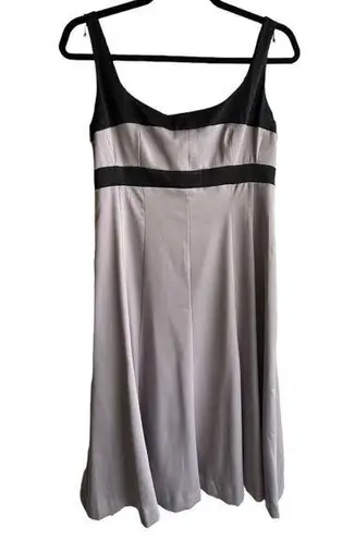 Jones Wear  DRESS Steel Gray Black Women's 6 Sleeveless Colorblock Sissy Cocktail