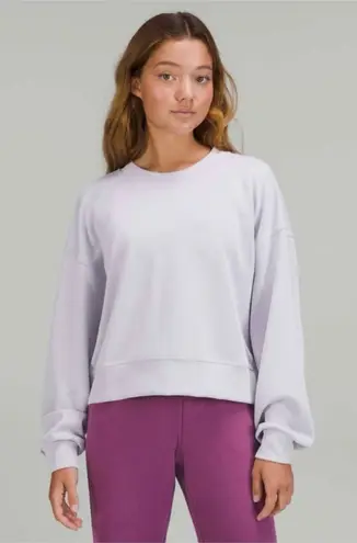 Lululemon  Peleton Perfectly Oversized Softstreme Cropped Sweatshirt in Lilac - Image 1