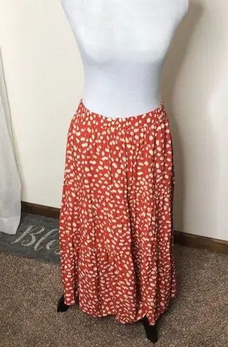 Tangerine Fashion  spotted boho maxi skirt size medium