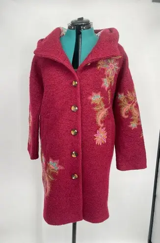 Sundance Blooming Boucle Floral Wool Coat PXS Petite NWOT