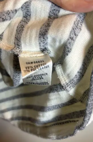 Sophie Max Womens Blouse Size Medium Striped Cotton Blend Capsule Wardrobe