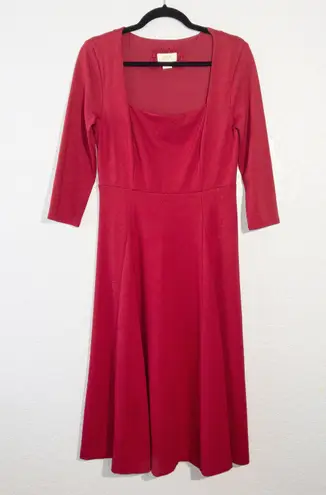 Maeve x Anthropologie Red Jocelyn Midi Dress Size Small