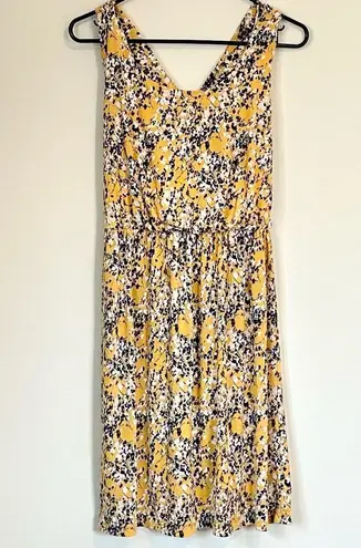 Kaileigh Yellow Floral Tasha Knit Mini Dress - Size: Large