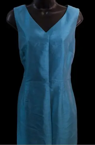 Danny & Nicole Vintage NY Blue Sleeveless V Neck Mini Dress