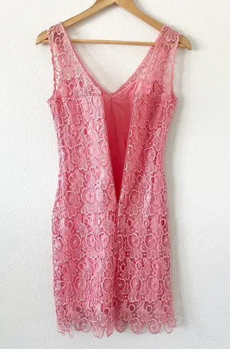 BB Dakota Pink Lace Floral Mini Dress